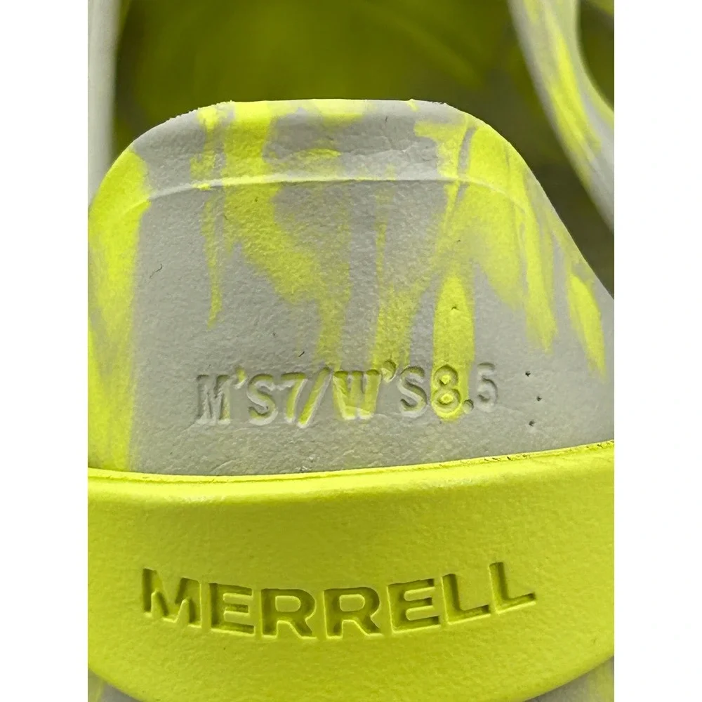 Merrell Hydro Moc Water Shoes Grey Lime Green Marbled Mens 7 Womens 8.5 J003751